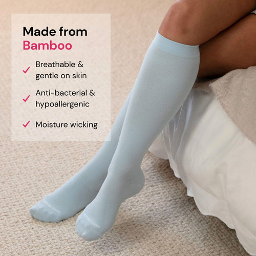 Bamboo Wide Compression Socks (Pastels)